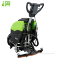 Cable powered hand floor scrubber